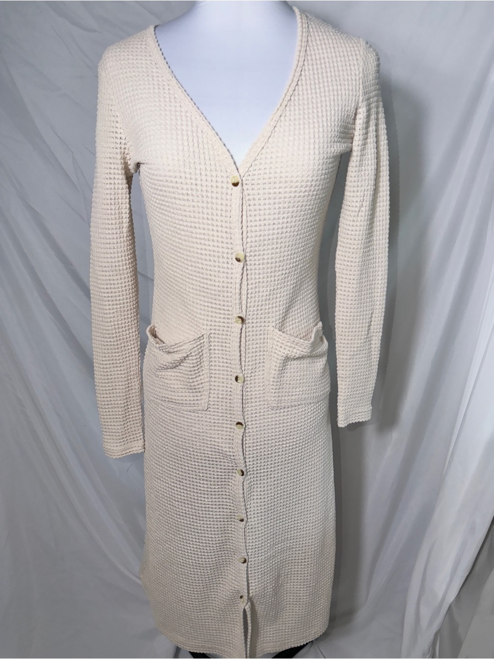 Saturday/Sunday Anthro Waffle Knit Dress/Duster/Cardigan